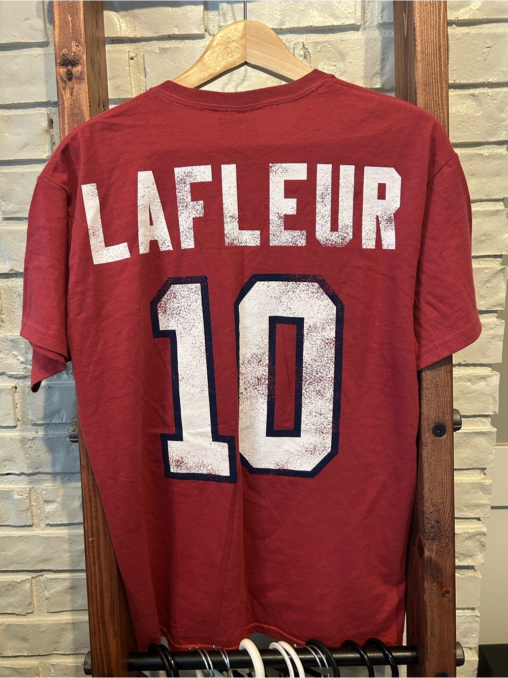 Men's Montreal Canadiens Guy Lafleur #10 OTH Alumni Pale Red T-shirt Size M
